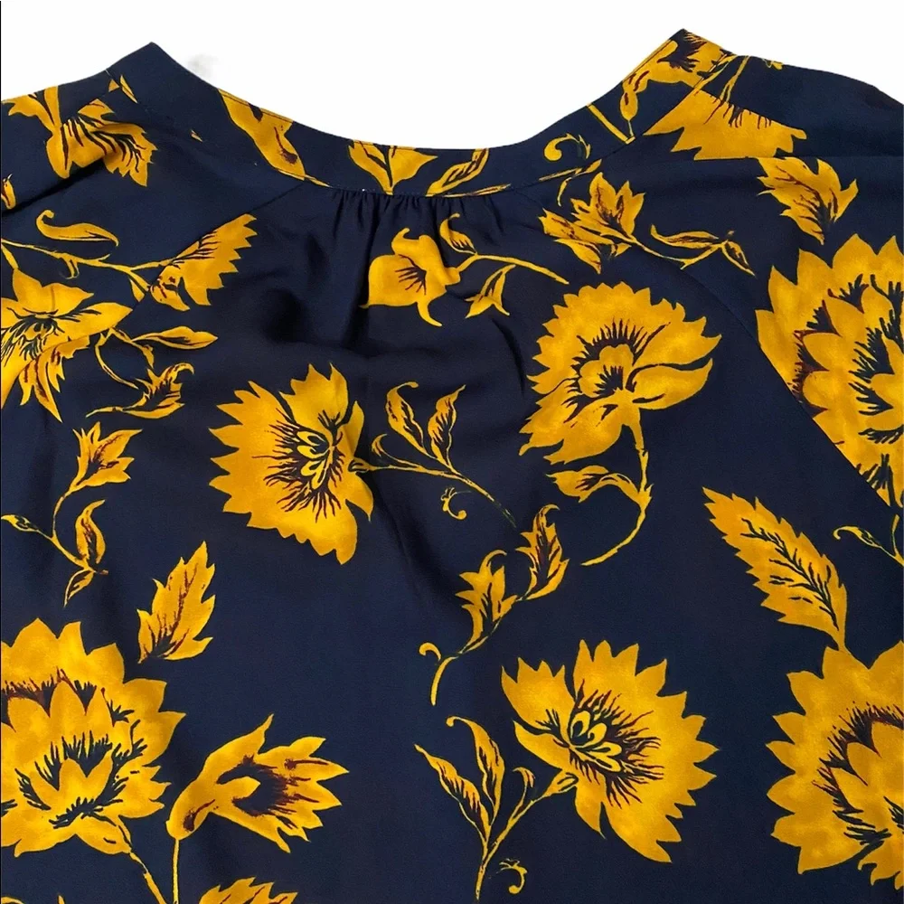 J. Crew button raglan floral top